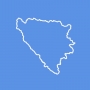 Treći prijedlog bila je zastava svijetlo plave boje UN-a s obrisima karte Bosne i Hercegovine u sredini. 