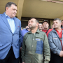 Milorad Dodik na protestima željzničara