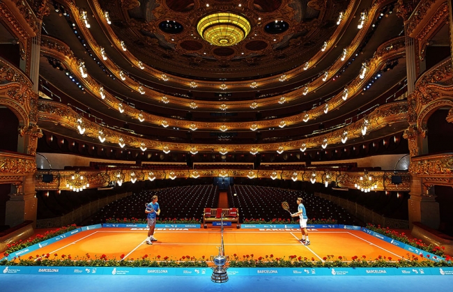 Rafael Nadal i David Ferer igrali u operskoj sali u Barseloni