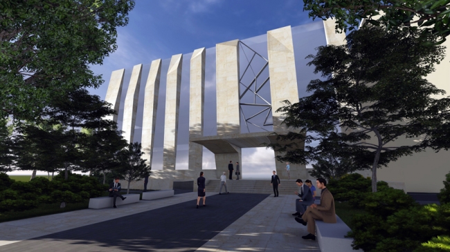 3D prikaz zgrade Osnovnog suda u Banjaluci nakon rekonstrukcije