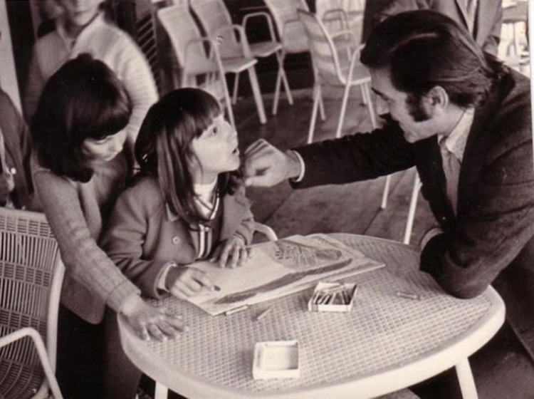 Sa kćerkom Jelenom 1973.