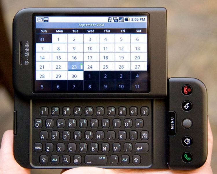 2008. godina - T-Mobile G1 Phone / Prvi Android telefon u čijoj izradi je učestvovao Google. Do aprila 2009. godine, rasprodano je preko milion primjeraka.