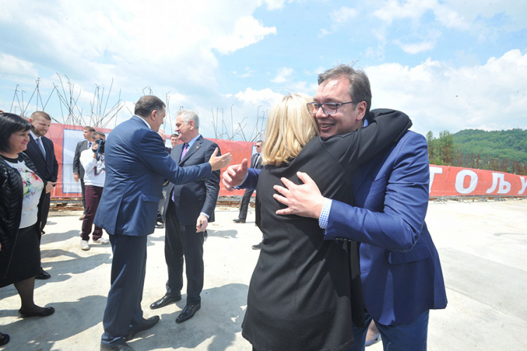 Željka Cvijanović i Aleksandar Vučić