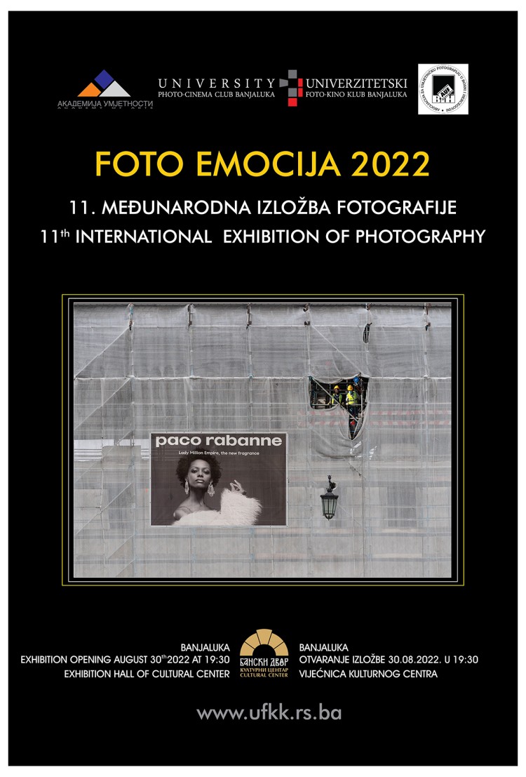 Plakat - 11. Međunarodna izložba fotografija FOTO EMOCIJA 2022
